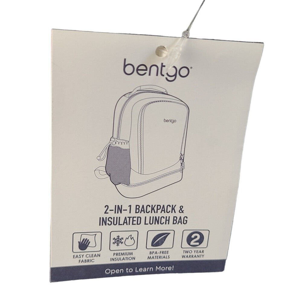 Bentgo Kids Prints 2-in-1 Backpack Lunch Bag Insulated Space Rockets School - Picture 11 of 14